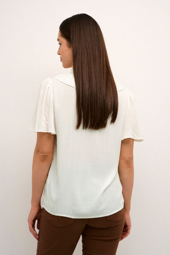 Kaffe KAluisa Frill Blouse Chalk