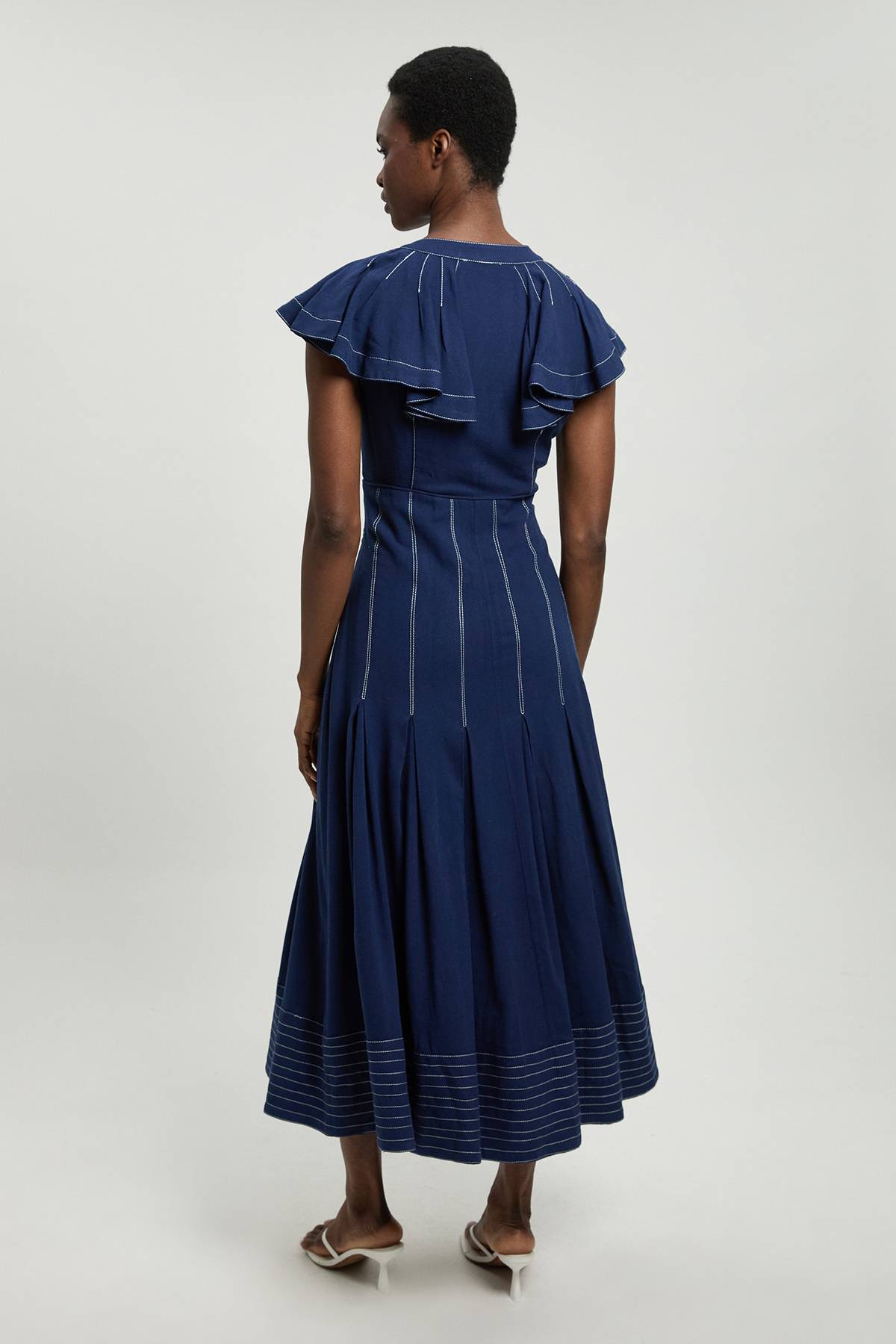 KarenMillen Robe Midi À Détails De Coutures Contrastantes Surpiquées