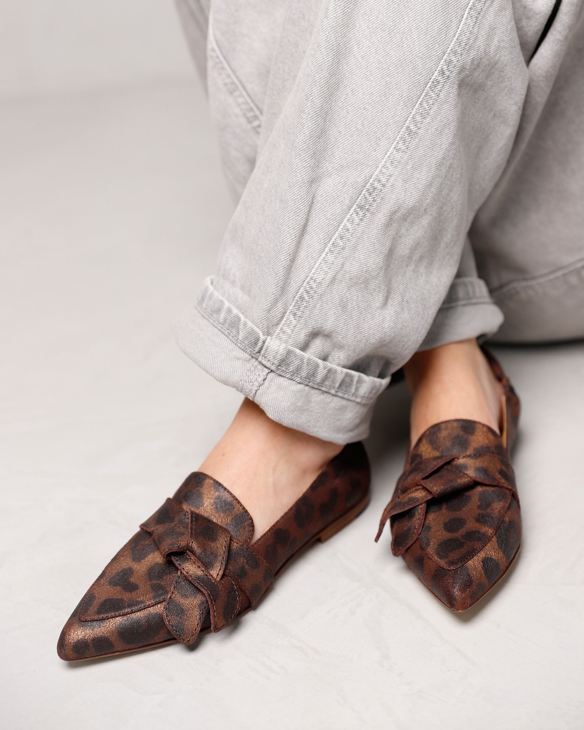 VIA VAI luipaardprint dames loafers Lola Rayne