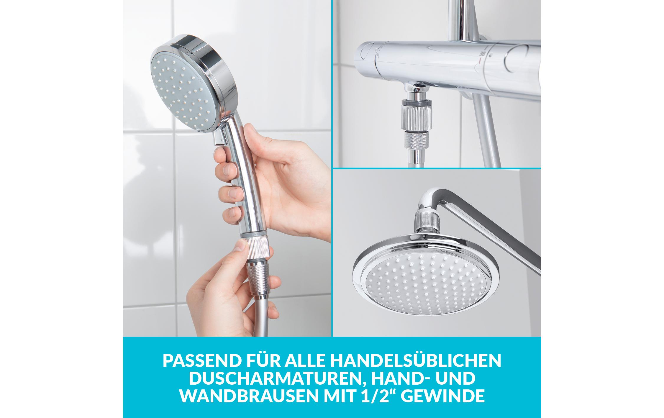 Wassersparregler Dusche, Chrom, RegulierbarWassersparer für die Dusche aus «Die Höhle der Löwen»