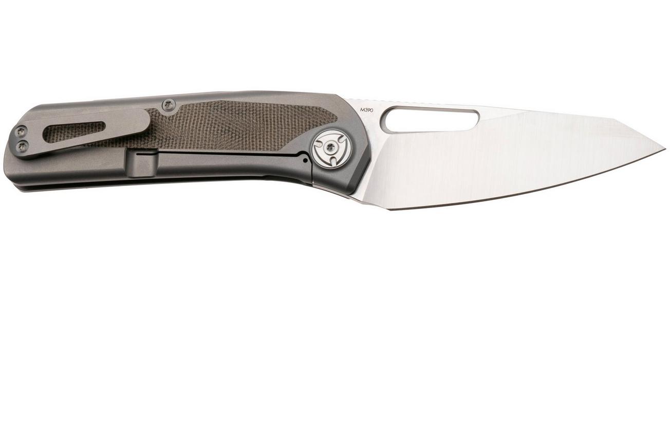 Liong Mah KUF V2 Kitchen Utility Folder, Green Canvas Micarta zakmes