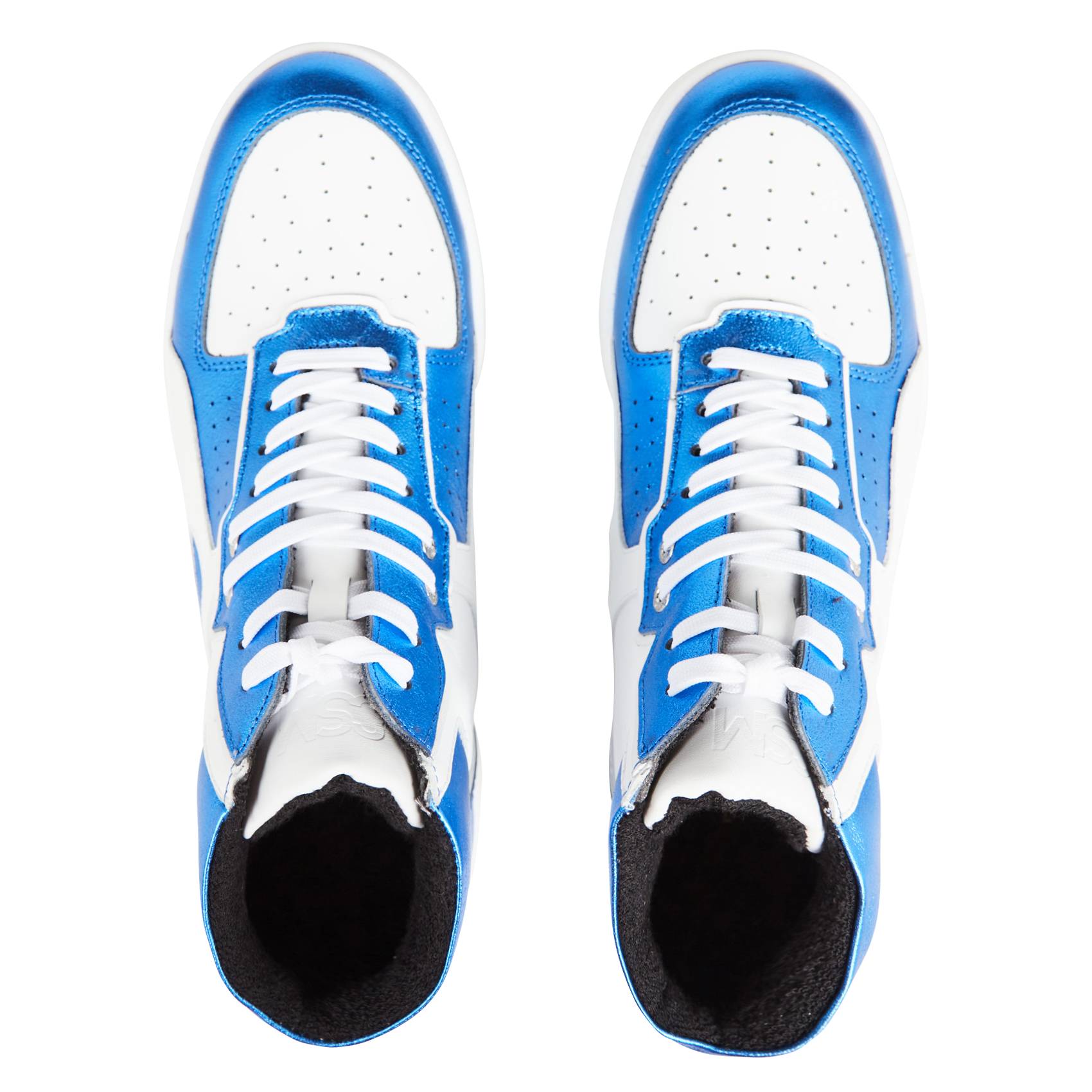 LEOPOLD - Baskets montantes en cuir| Bleu
