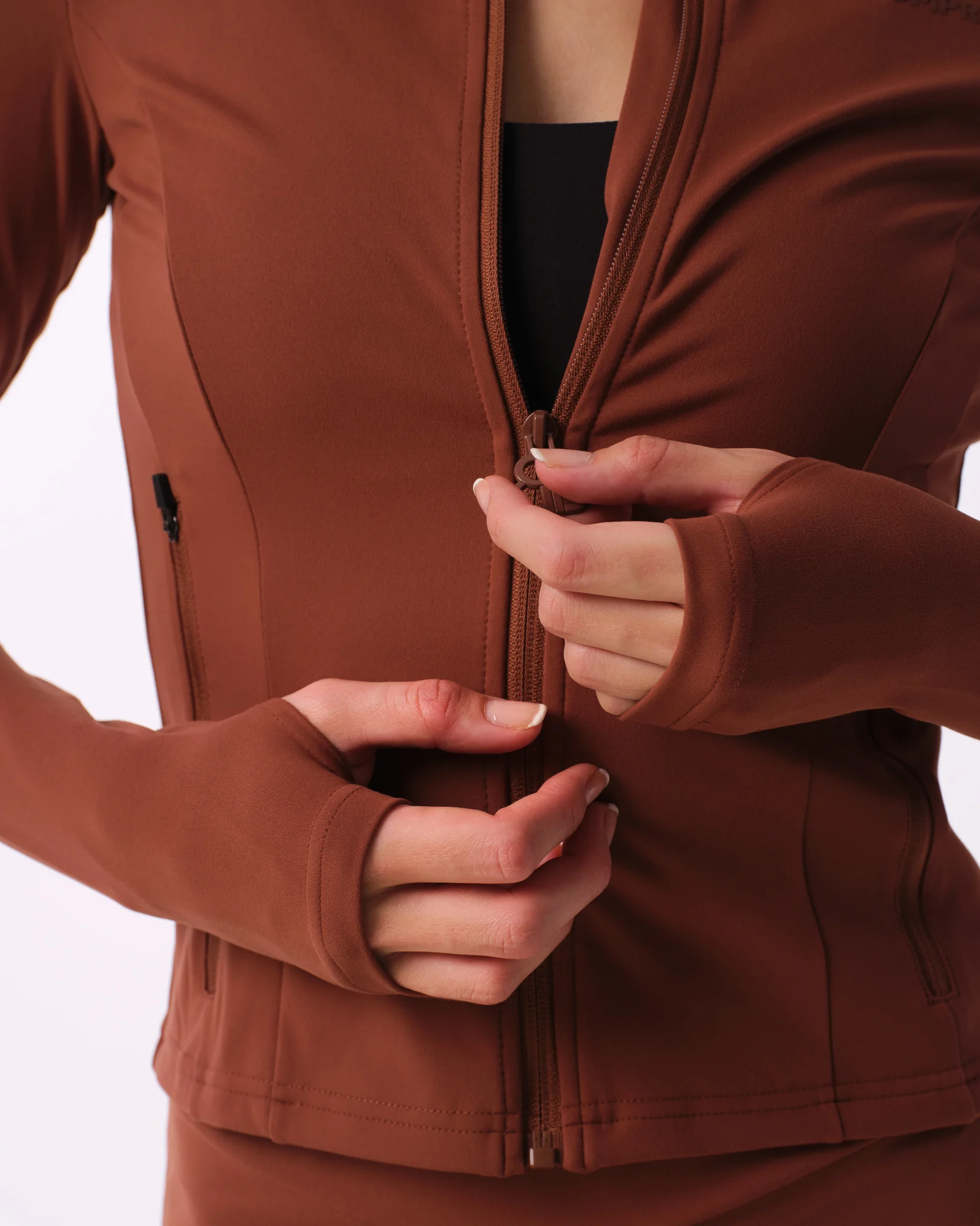 Bumpro Lively Zip Up Jacket Brown Chocolate