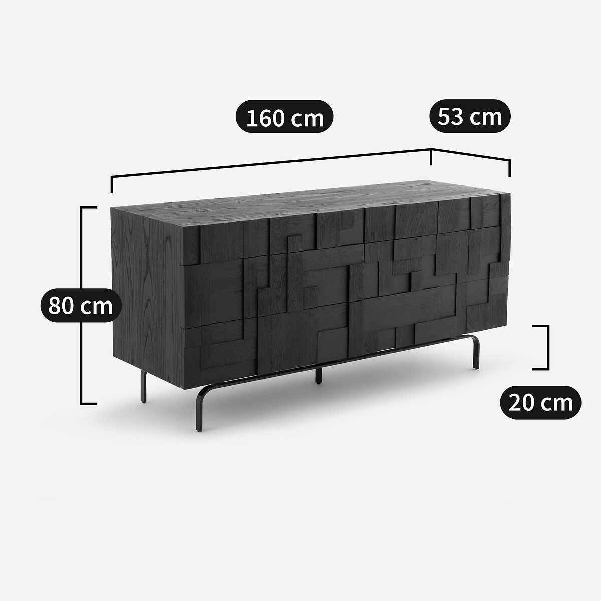 AM.PM<br>Cômoda com 6 gavetas e folheado de olmo tingido, Kimal