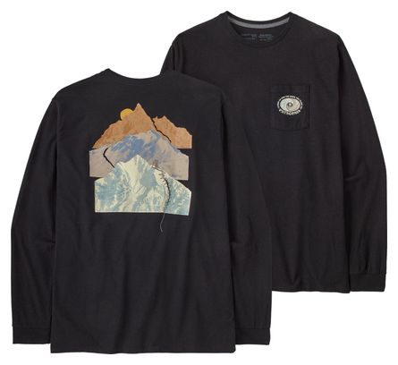 T-Shirt Manches Longues Patagonia Snowstitcher Pocket Noir