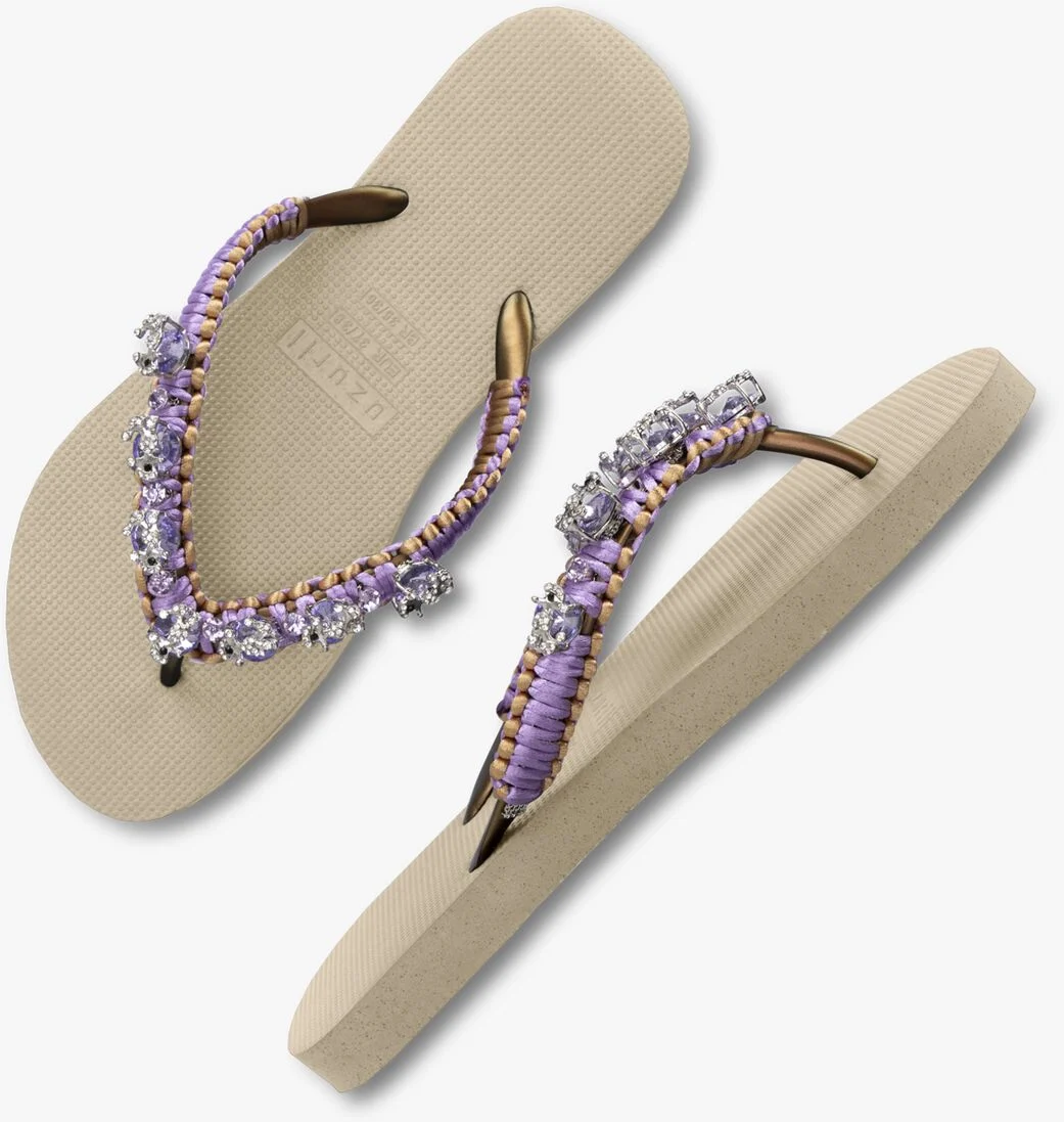 UZURII beige uzurii teenslippers marcrame poodle doodle