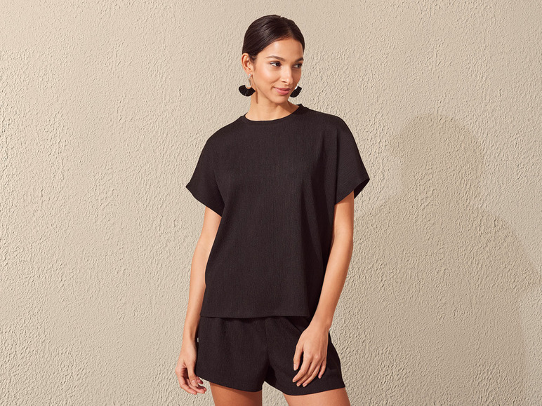 Shirt met modieuze crinkle-structuur