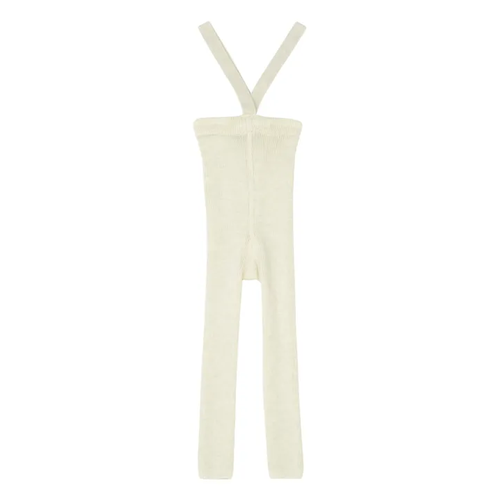 Silly Silas Collants à Bretelles Laine | Ecru