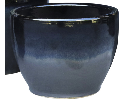 Lafiora Asteroid terracotta plantenbak, Ø 28 cm, H 23 cm, blauw