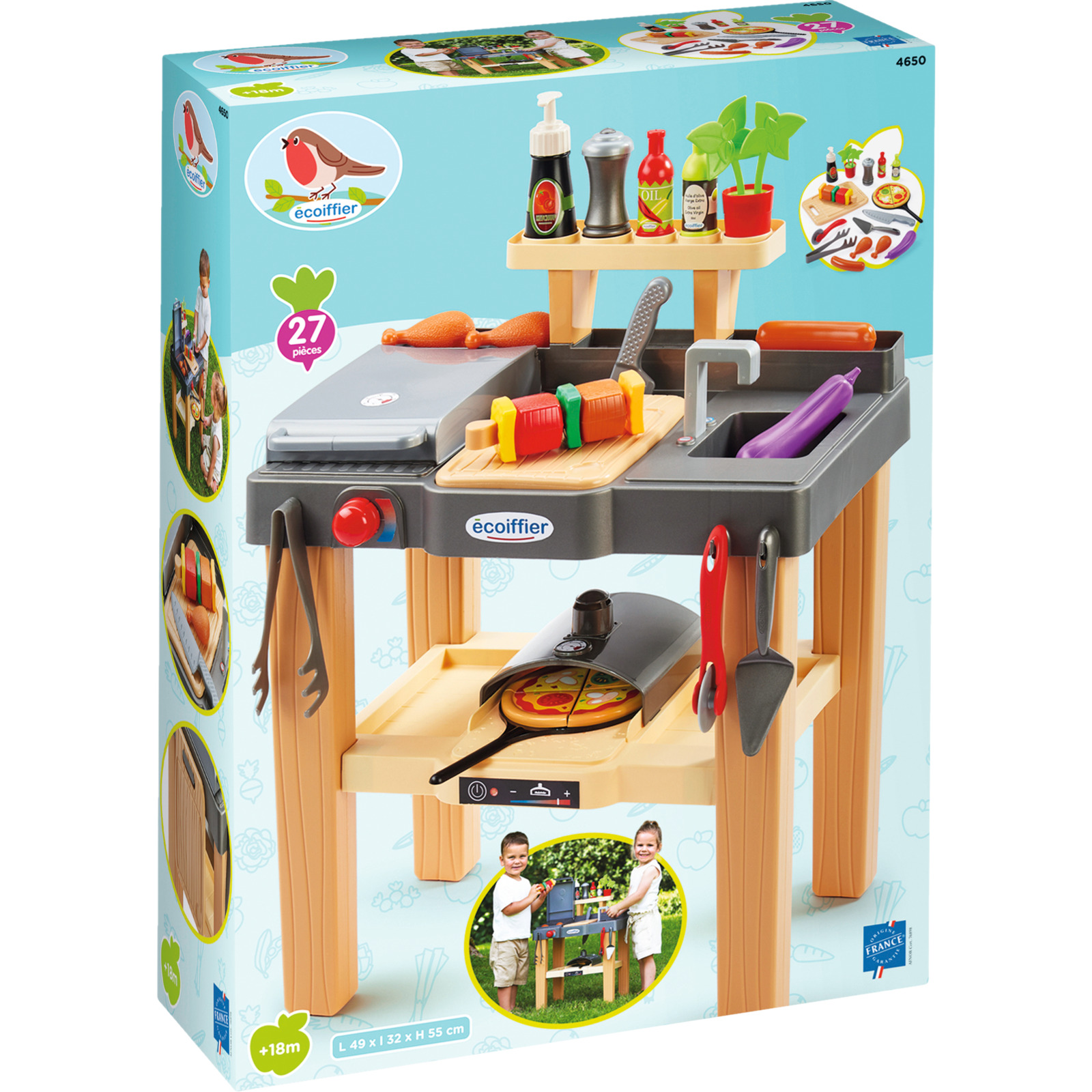 Écoiffier Sommerküche mit Grill und Pizzaofen