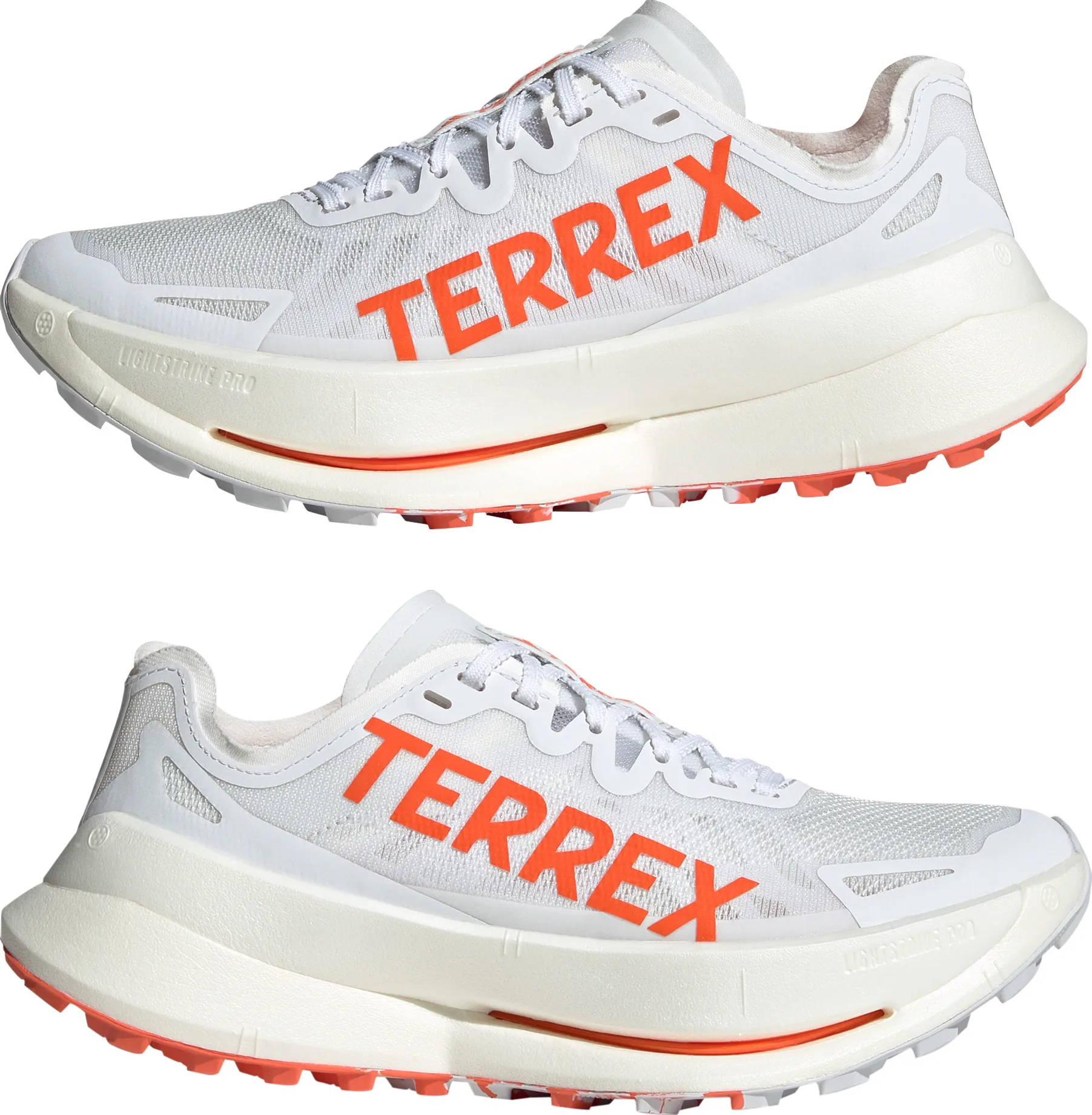 Adidas Women's Terrex Agravic Speed Ultra Trail Running Shoes Cloud White/Impact Orange/Dash Grey