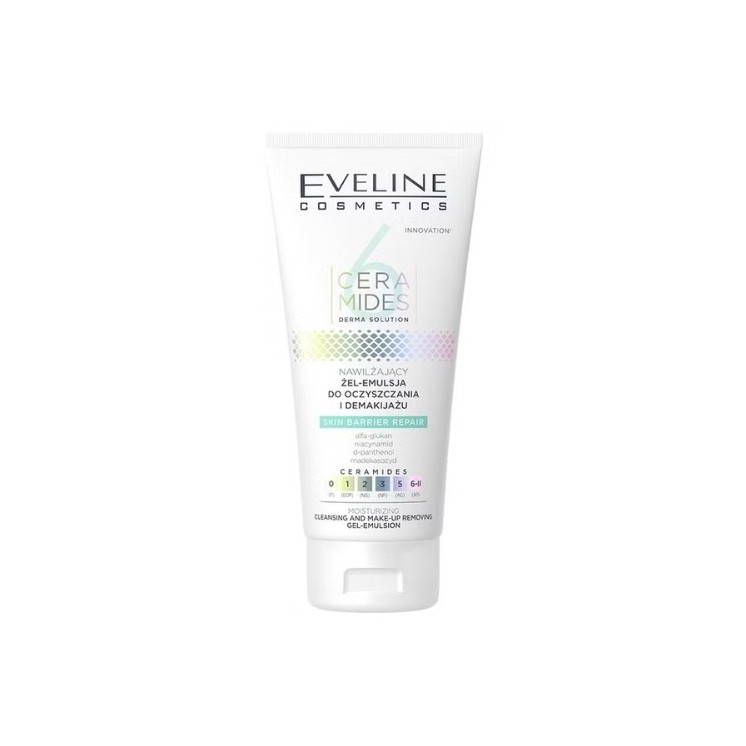 Eveline 6 CERAMIDES feuchtigkeitsspendende Gel-Emulsion zur Reinigung und Make-up-Entfernung 150 ml