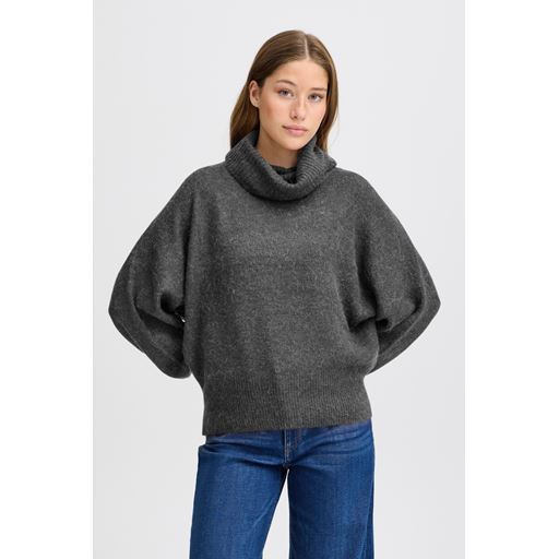 Ichi Kamara Striktrøje, Dark Grey Melange, L