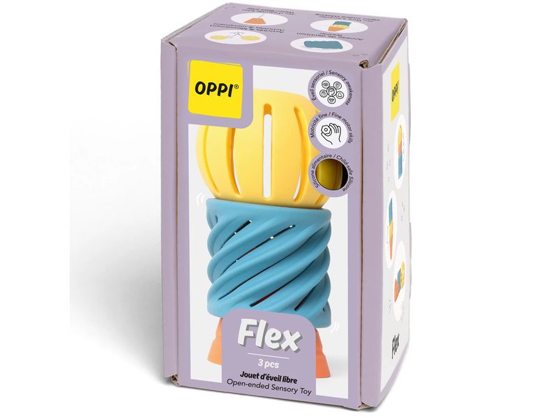 OPPI Flex Beiss-/Stapel-/Greifspielzeug Kleinkindspielzeug zum Stapeln