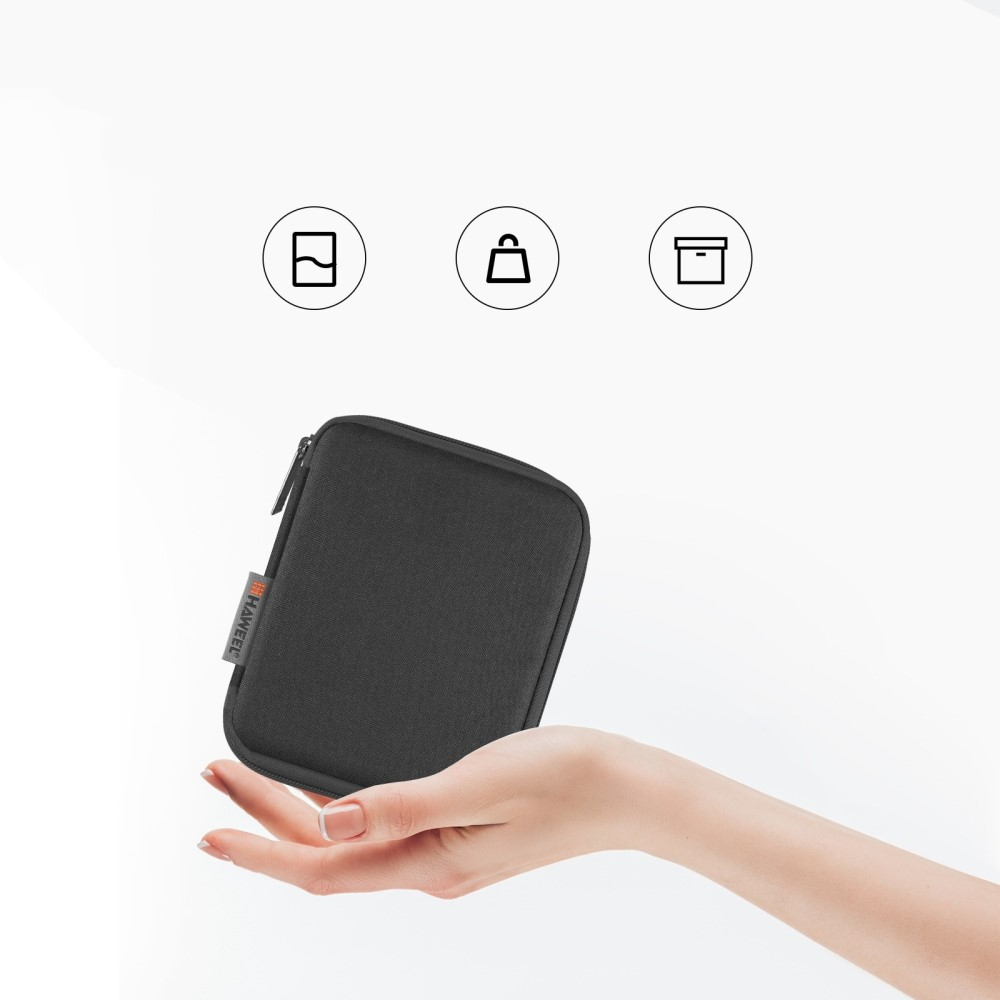 Aufbewahrungs Tasche Organizer für Ersatz Armbänder mit 6 Fächern - Schwarz