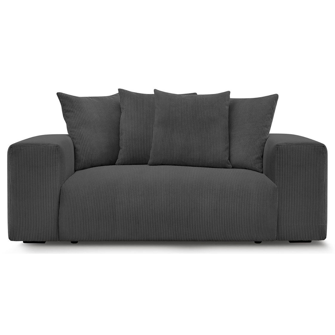 Bobochic Canapé 2 places moelleux voltaire gris foncé - 220x124x75 cm