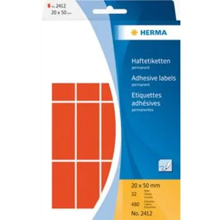 HERMA Vielzweck-Etiketten 20x50mm, rot