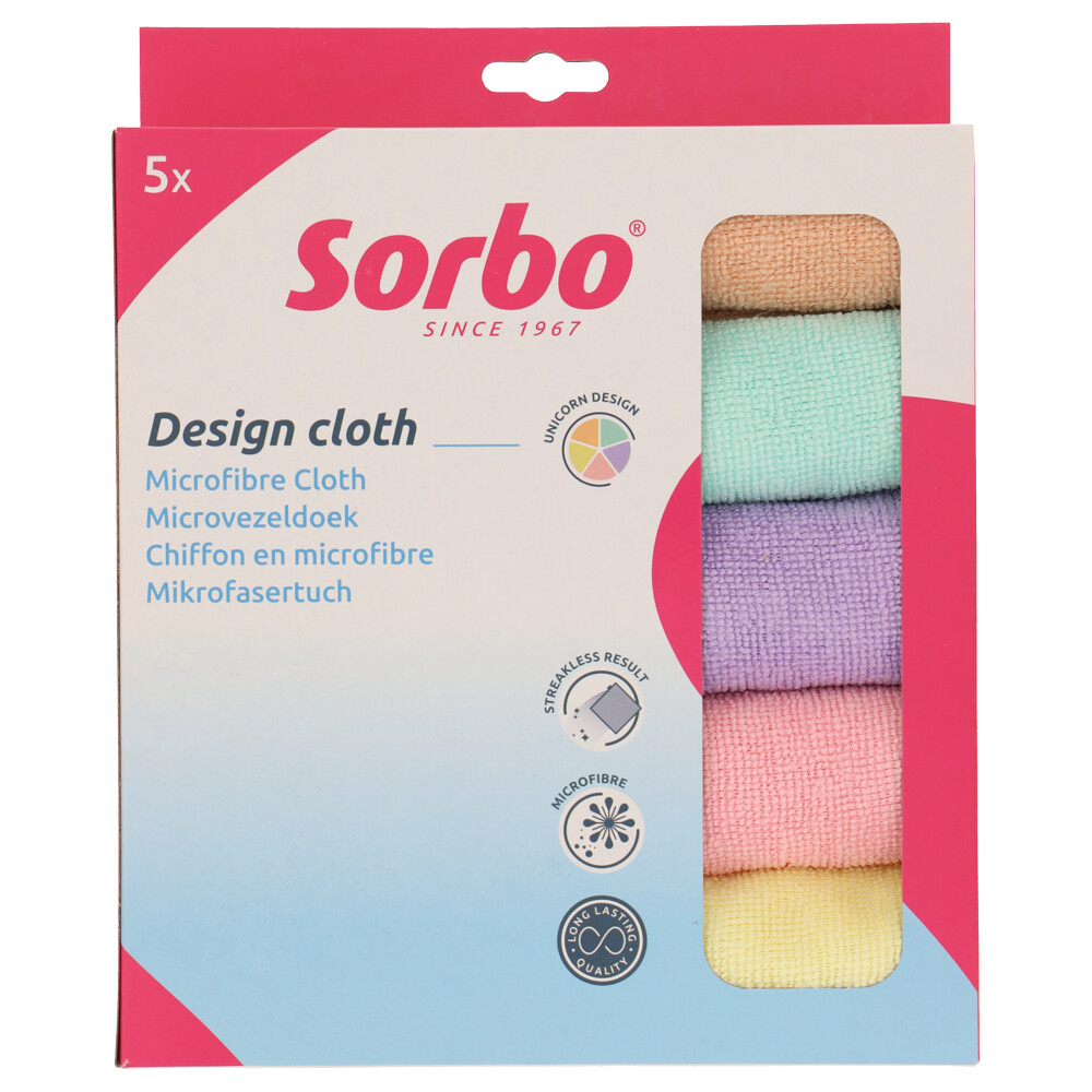 Sorbo Microvezeldoek Unicorn 40x40cm5 stuks