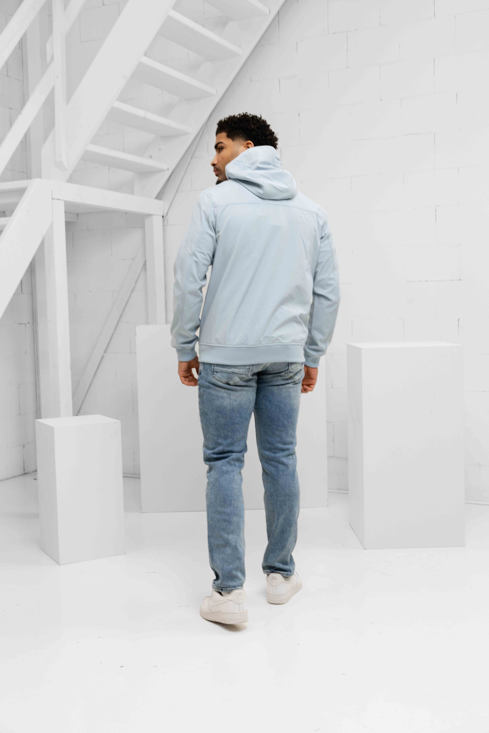 Lyle & Scott Softshell Jas Heren Lichtblauw