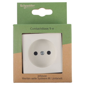Schneider Merten System-M Enkel Stopcontact Polarwit