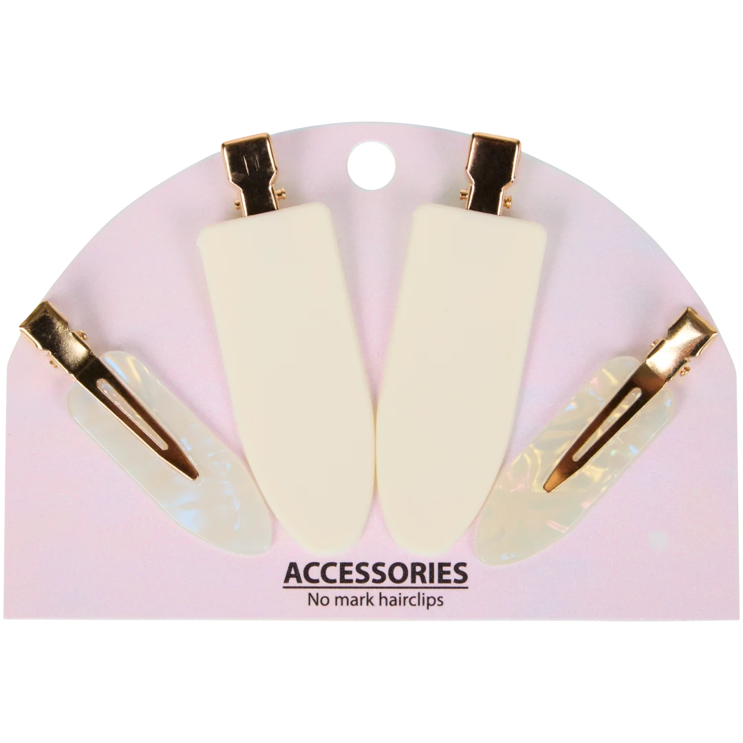 Haarclips 4 stuks | diverse kleuren