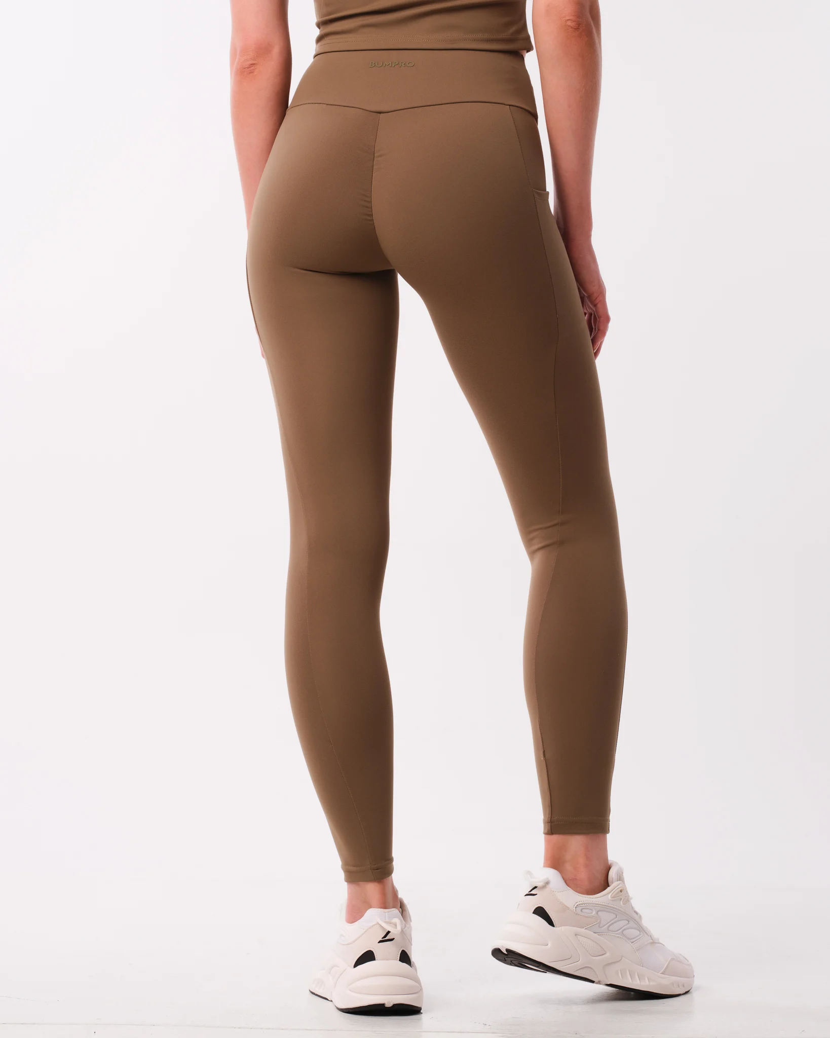 Bumpro Lively Scrunch Pocket Tights Green Olive