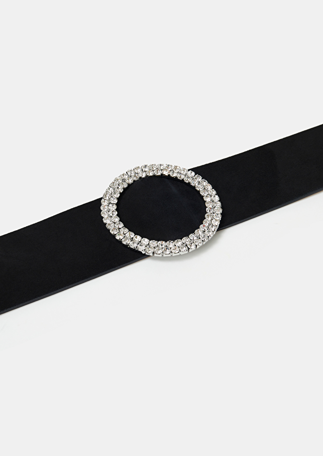 Ceinture Laurenanoire en cuir suèdine