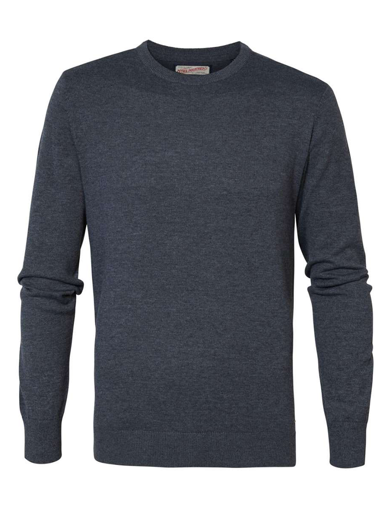 PETROL IND PULL EN TRICOT FIN RAVEN GREY