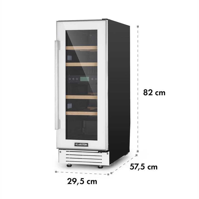 Vinovilla 17 Built-In Duo Zweizonen-Weinkühlschrank 53l 17 Fl. 3-Farben Glastür