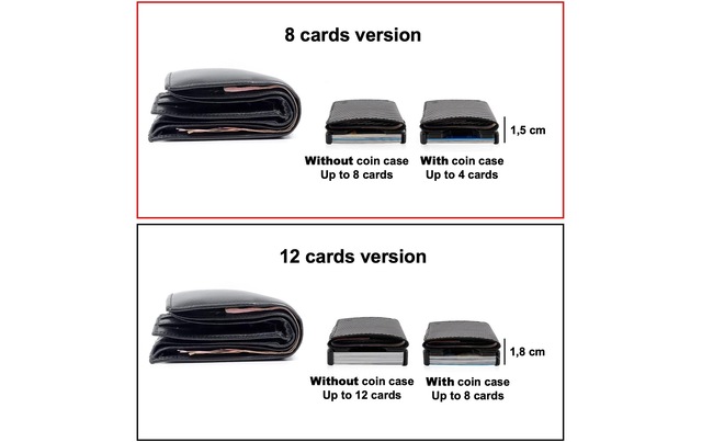 Geldbörse »ZNAP Slim Wallet Glattleder Black, 8er«