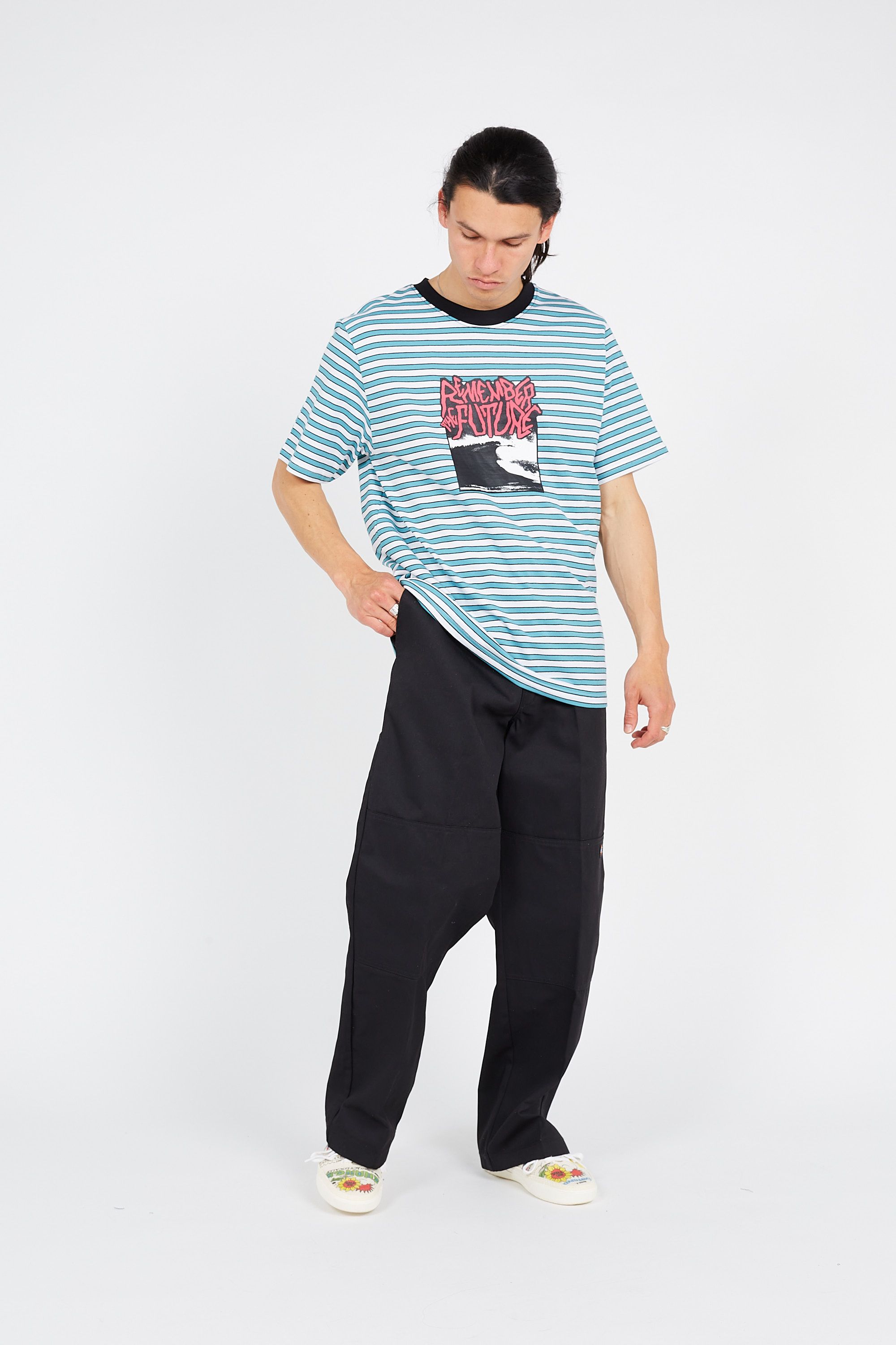 WASTED T-shirt  REMEMBER Bleu