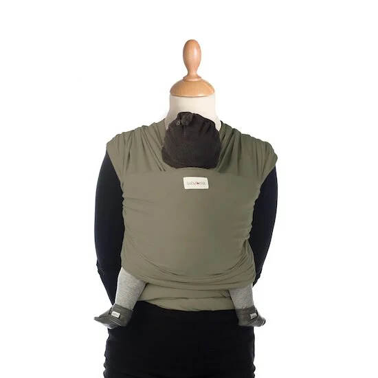 Écharpe de portage extensible Tricot-Slen bambou bio   Khaki        de               Babylonia