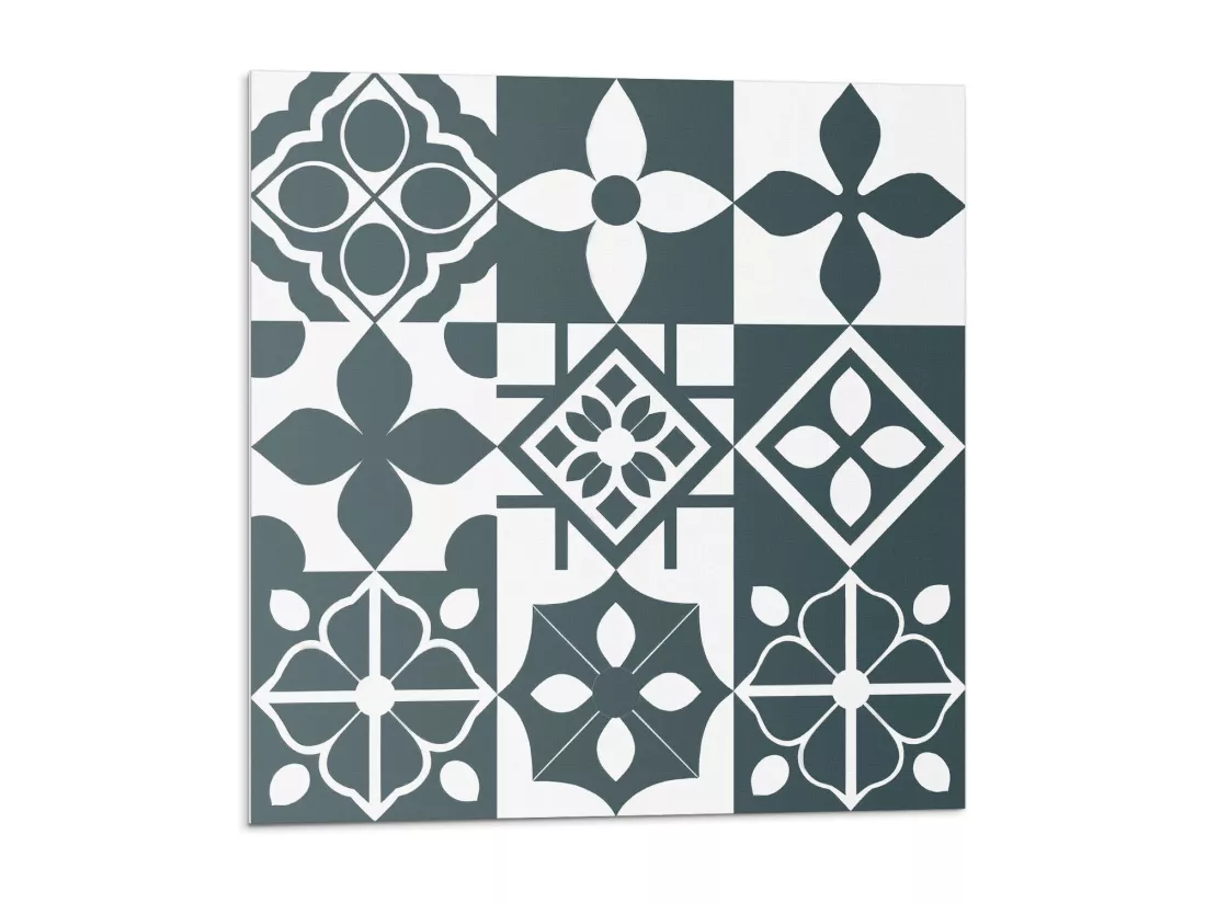 Carreaux autocollants PVC, Carrelage PVC adhésif - 20x20x20 - Motifs géométriques dans les carreaux