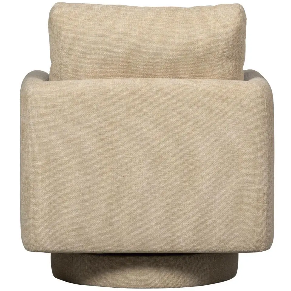 WOOOD Oscar Draaifauteuil - Chenille - Naturel - 64x78x79
