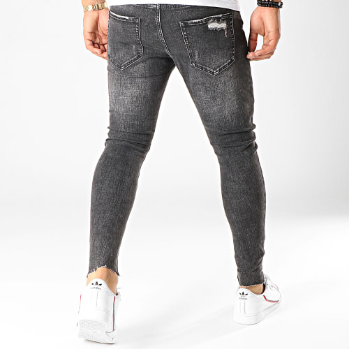 Jean Super Skinny Fit Gris Anthracite