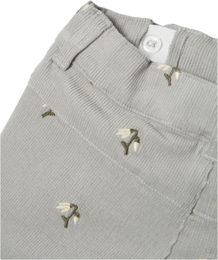 Lil' Atelier NMFBELLA BAGGY CORD PANTS 1119-HC S Mirage gray