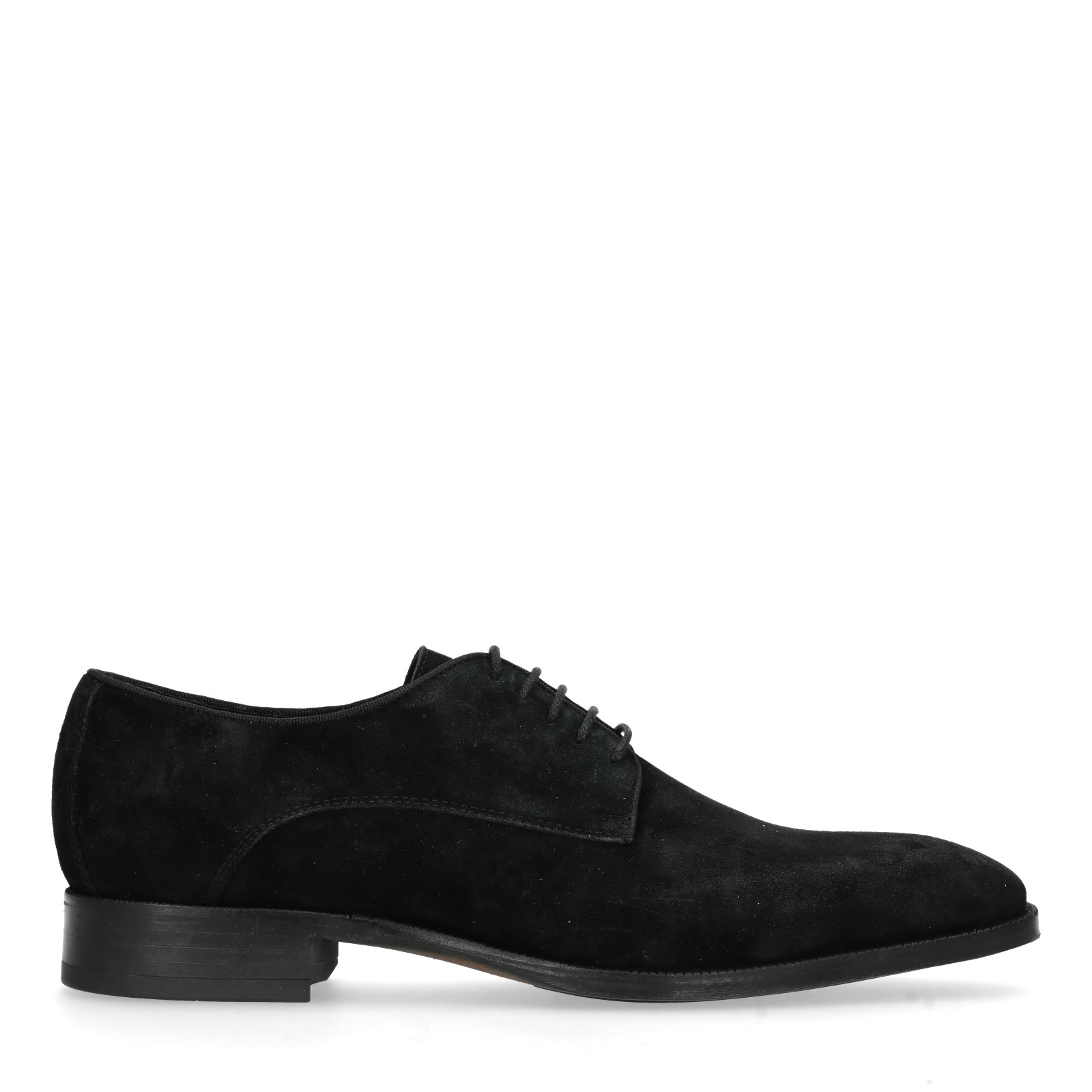 Zwarte suède veterschoenen