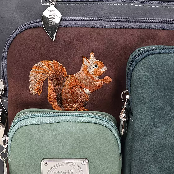 Hi-Di-Hi Squirrel Shoulderbag Dark Grey Multicolor