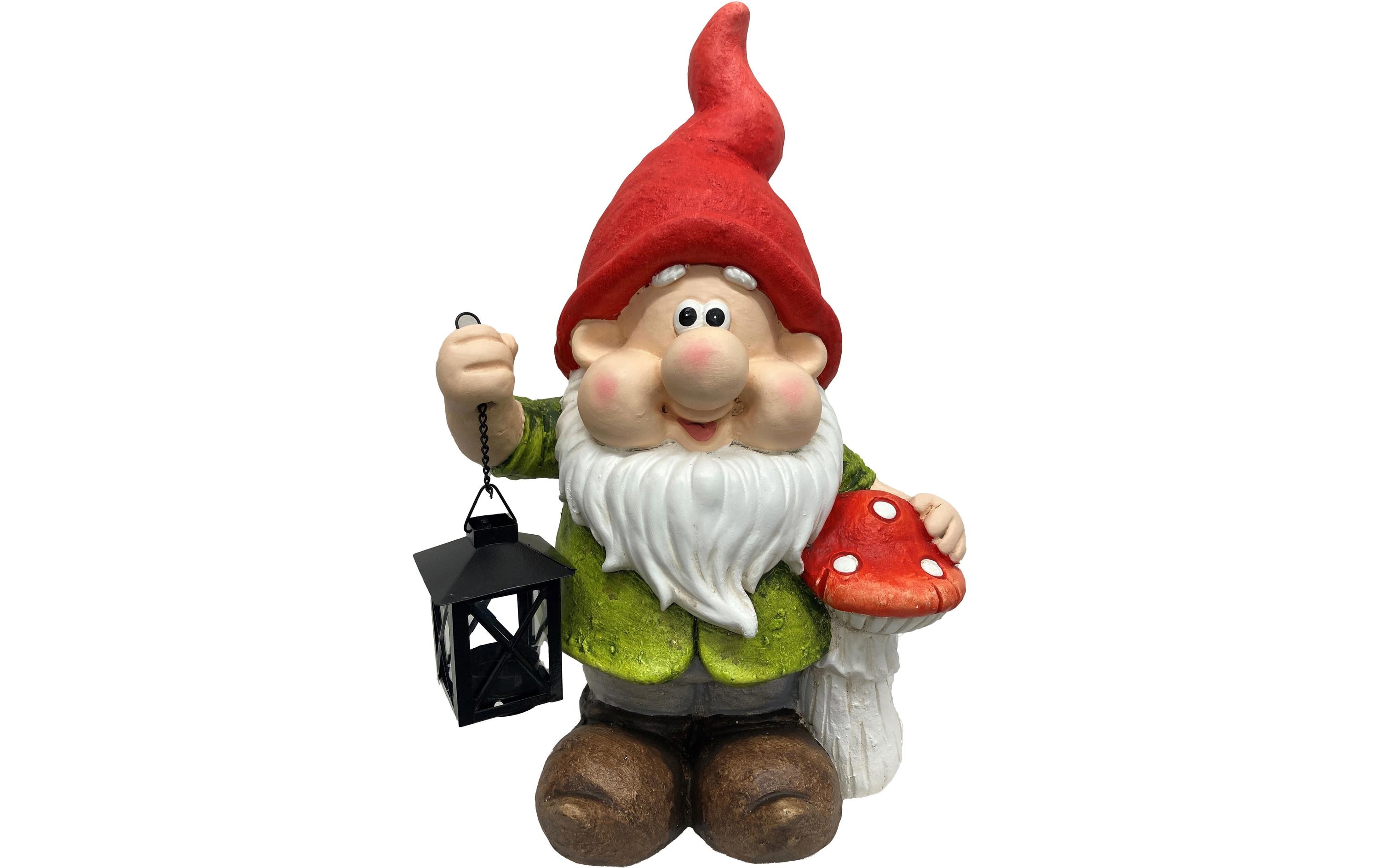 Dekofigur Gartenzwerg mit Laterne, 20 x 28 x 45 cmGartenfigur