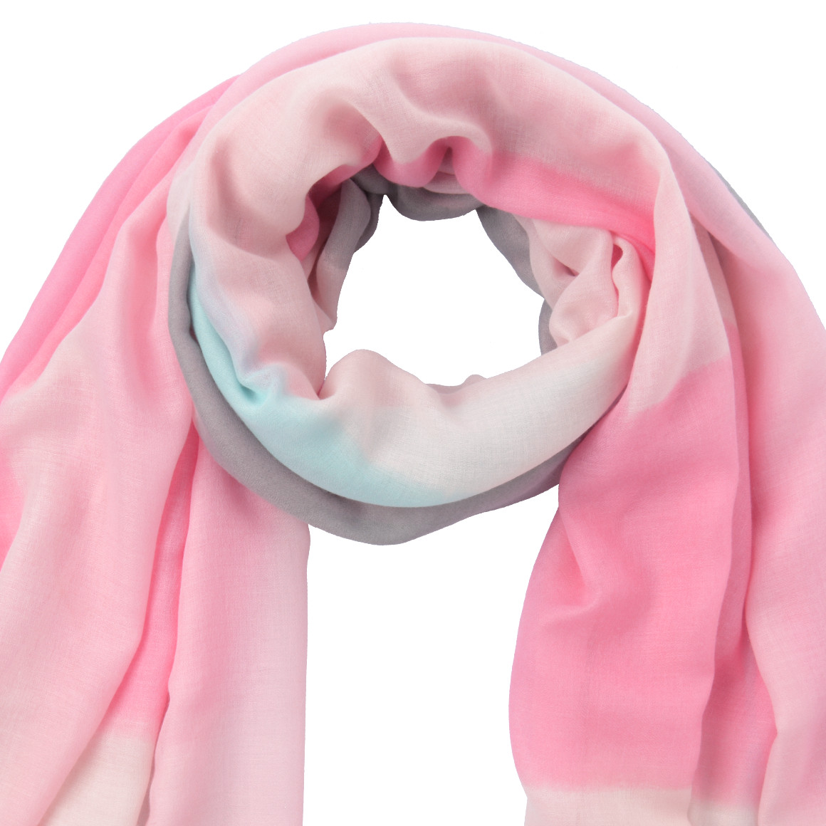 Gina Benotti Damen Tuch mit Fransen rosa