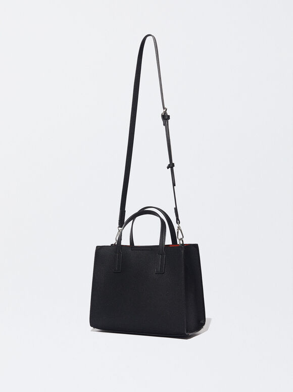 Bolsa tote com bolso removível - Preta