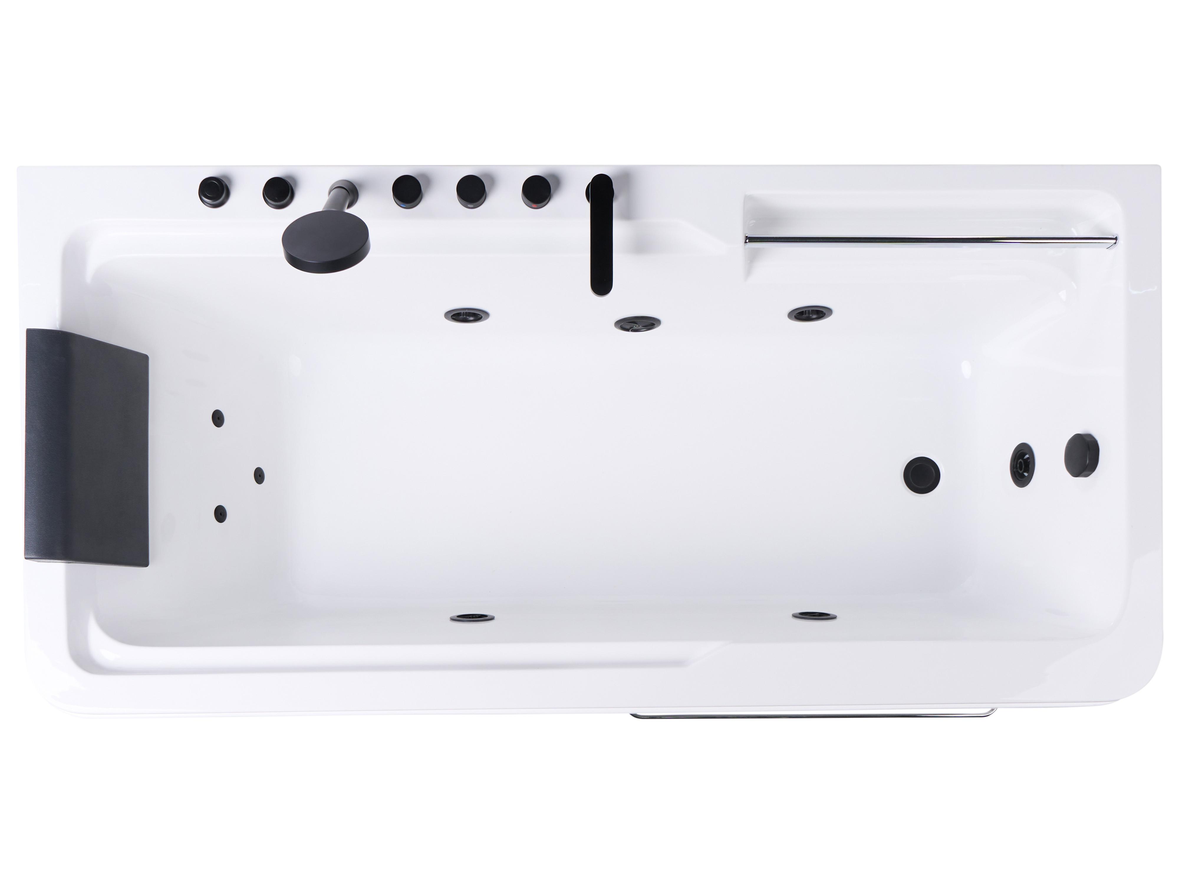 Hoek bubbelbad CAMALU 180 x 86 cm Wit