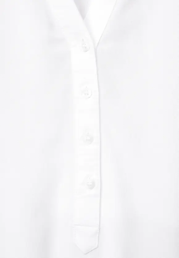 Longbluse in Unifarbe - White