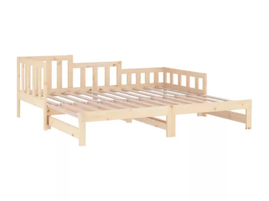 Lit coulissant sans matelas 2x(80x200) cm Bois de pin massif