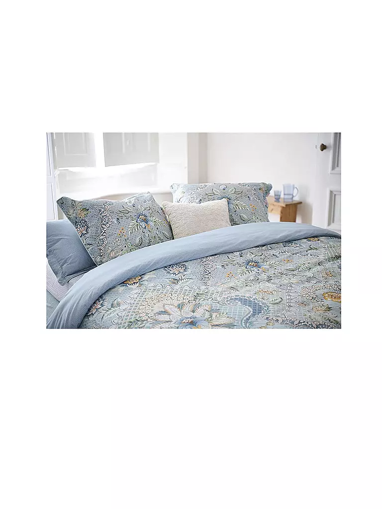 PIP STUDIO Perkal Bettwäsche SALUTI GRANDE 70x90cm/140x200cm Hellblau hellblau