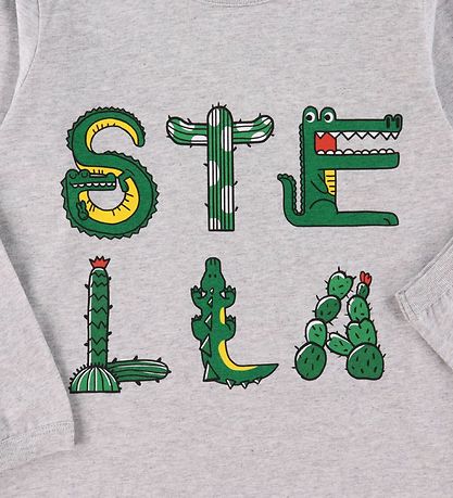 Stella McCartney Kids Bluse - Gråmeleret m. Tryk