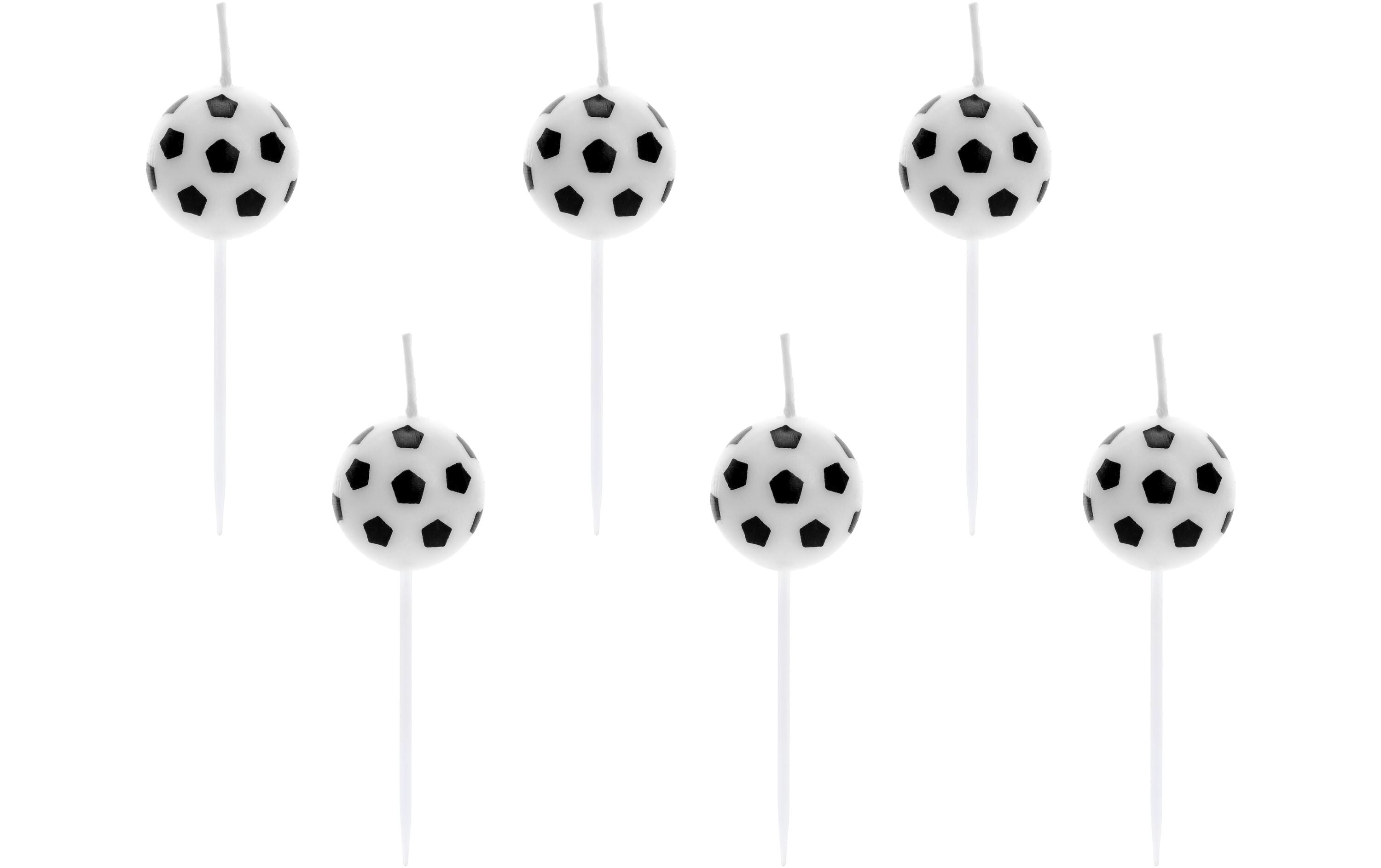 Kerze Fussball 6 StückGeburtstagskerzen
