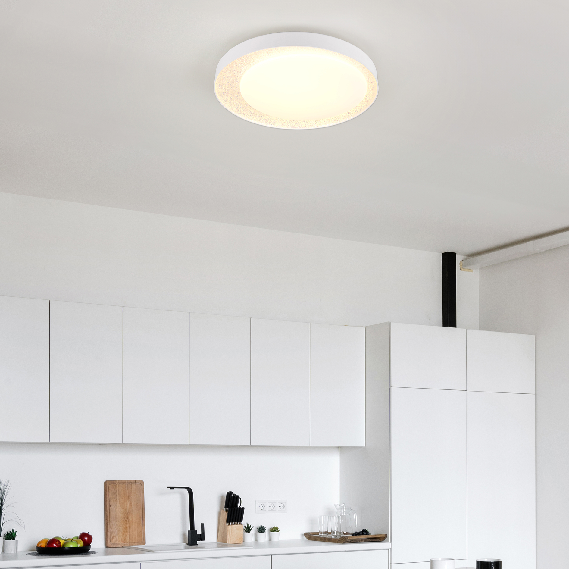 LED-Deckenleuchte - weiß - mit Fernbedienung