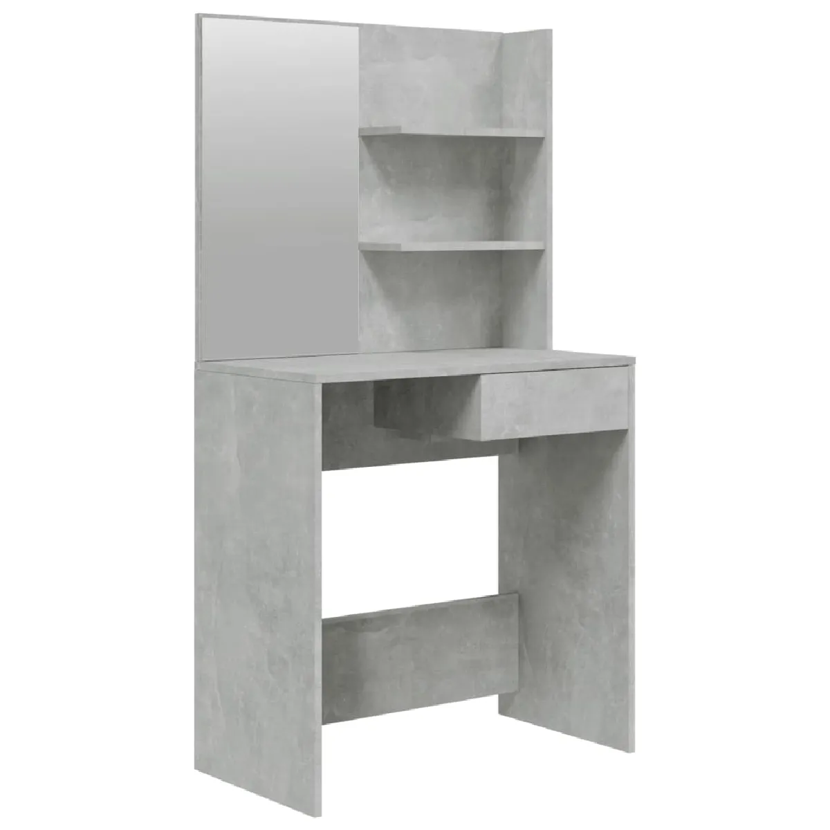 vidaXL Coiffeuse avec Miroir - Gris Béton