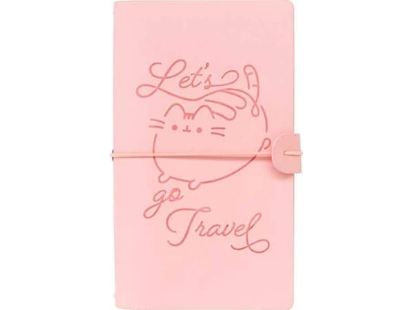 Pusheen – Leather Travel Notebook B6 (rosa)